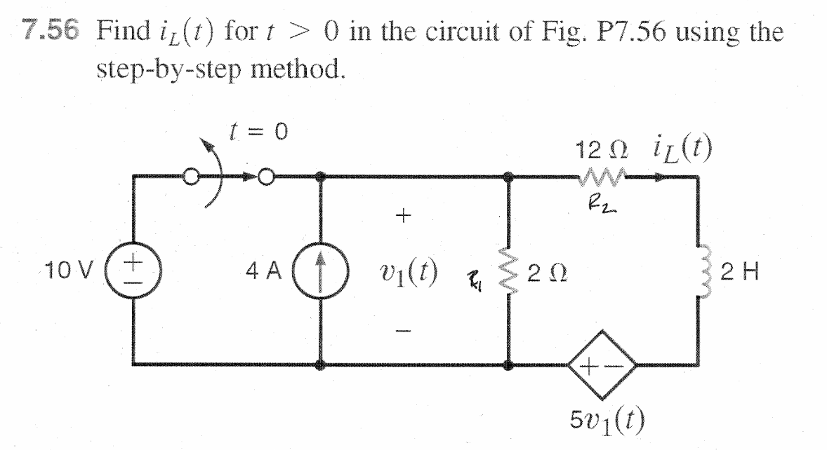 7 . 5 6 Find i _ ( L ) ( t ) for t  style=