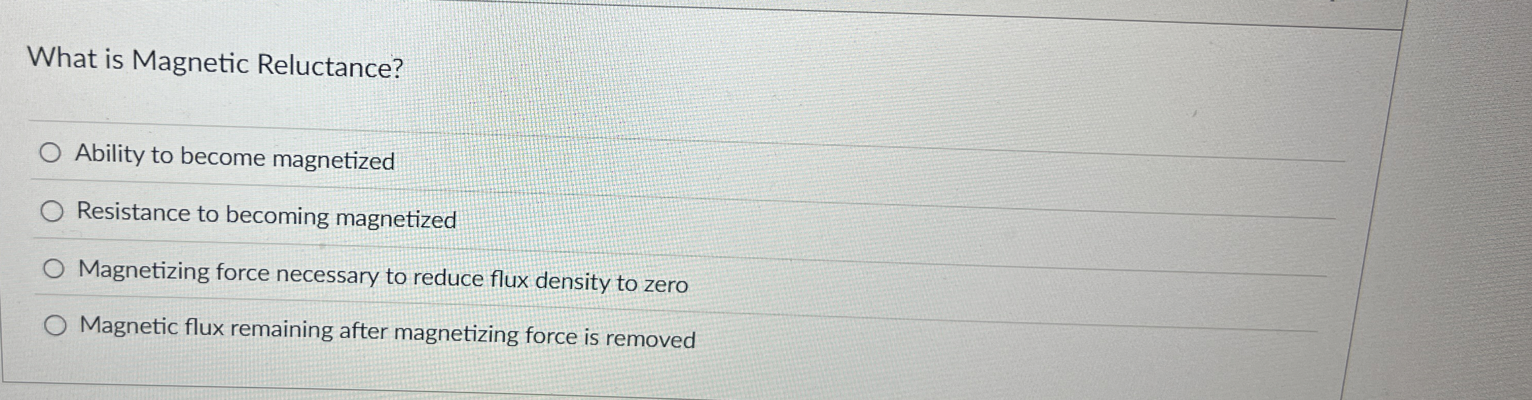 What is Magnetic Reluctance? Ability to become