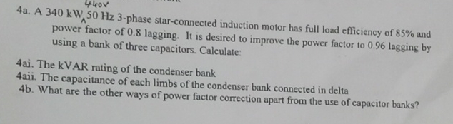 4 hor 4 a . A 3 4 0 kW 5 0 Hz 3 - phase star -