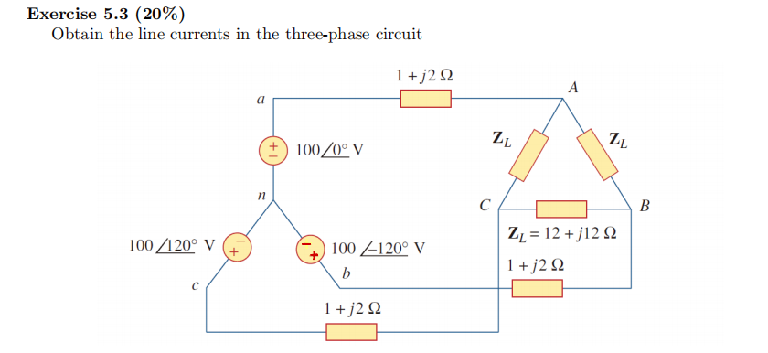 Exercise 5 . 3 ( 2 0 \ % ) Obtain the line