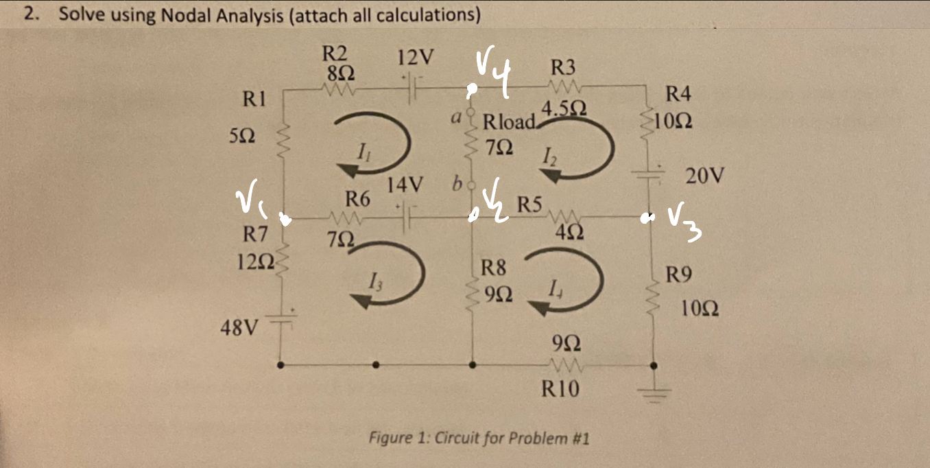 Solve using Nodal Analysis ( attach all