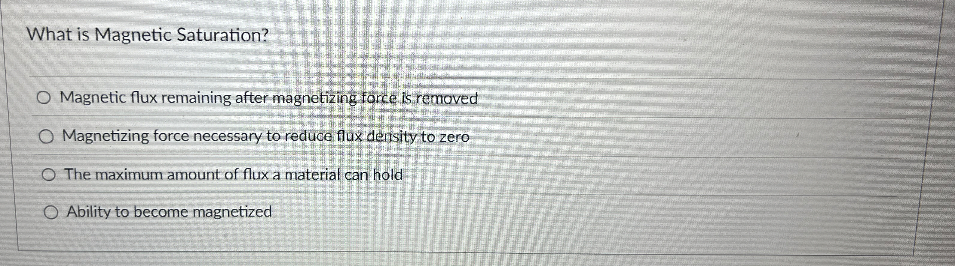 What is Magnetic Saturation? Magnetic flux