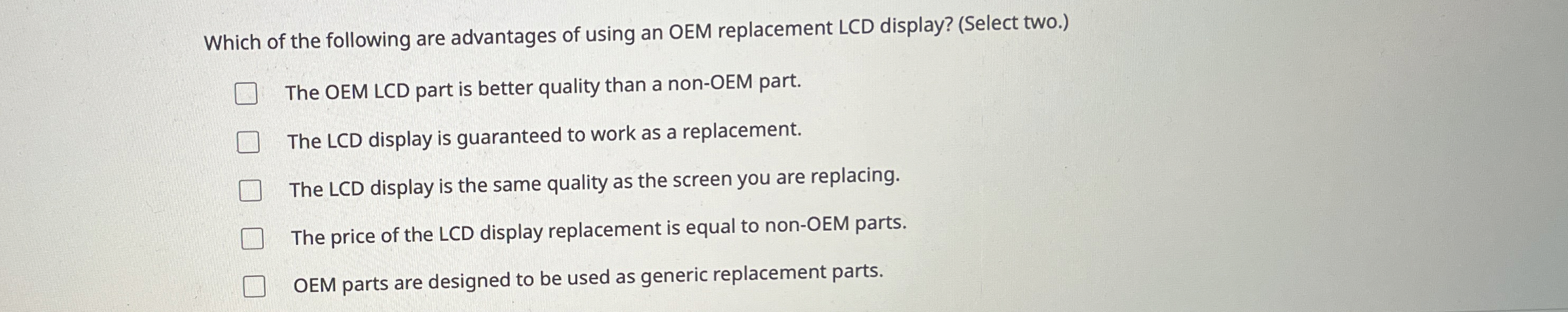 Which of the following are advantages of using an