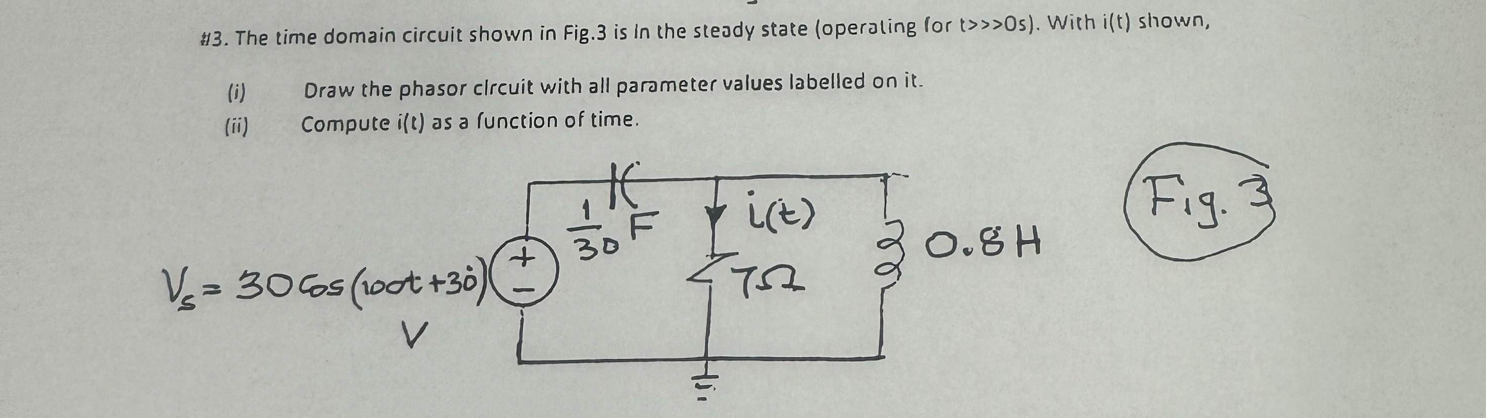 The time domain circuit shown in Fig. 3 is in the