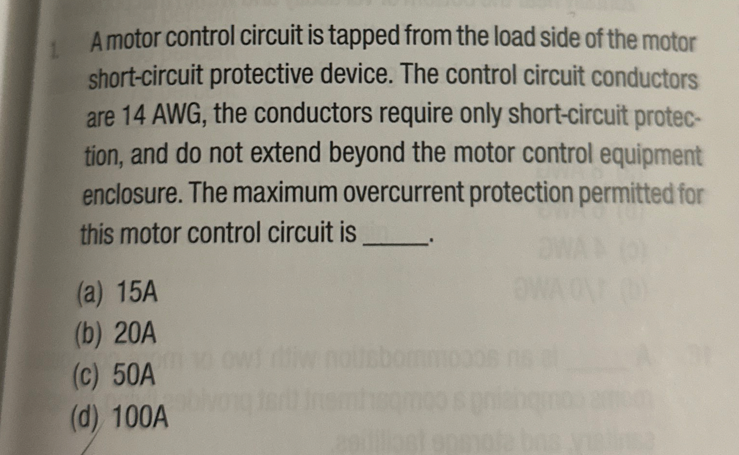 A motor control circuit is tapped from the load