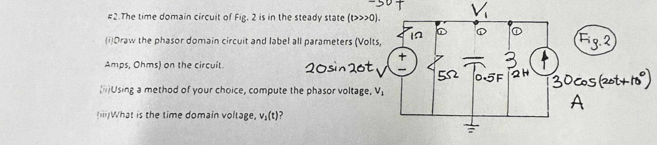 The time domain circuit of Fig. 2 is in the