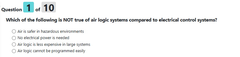 Question of 1 0 Which of the following is NOT