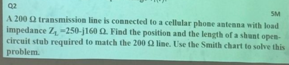 Q 2 5 M A 2 0 0 transmission line is connected to