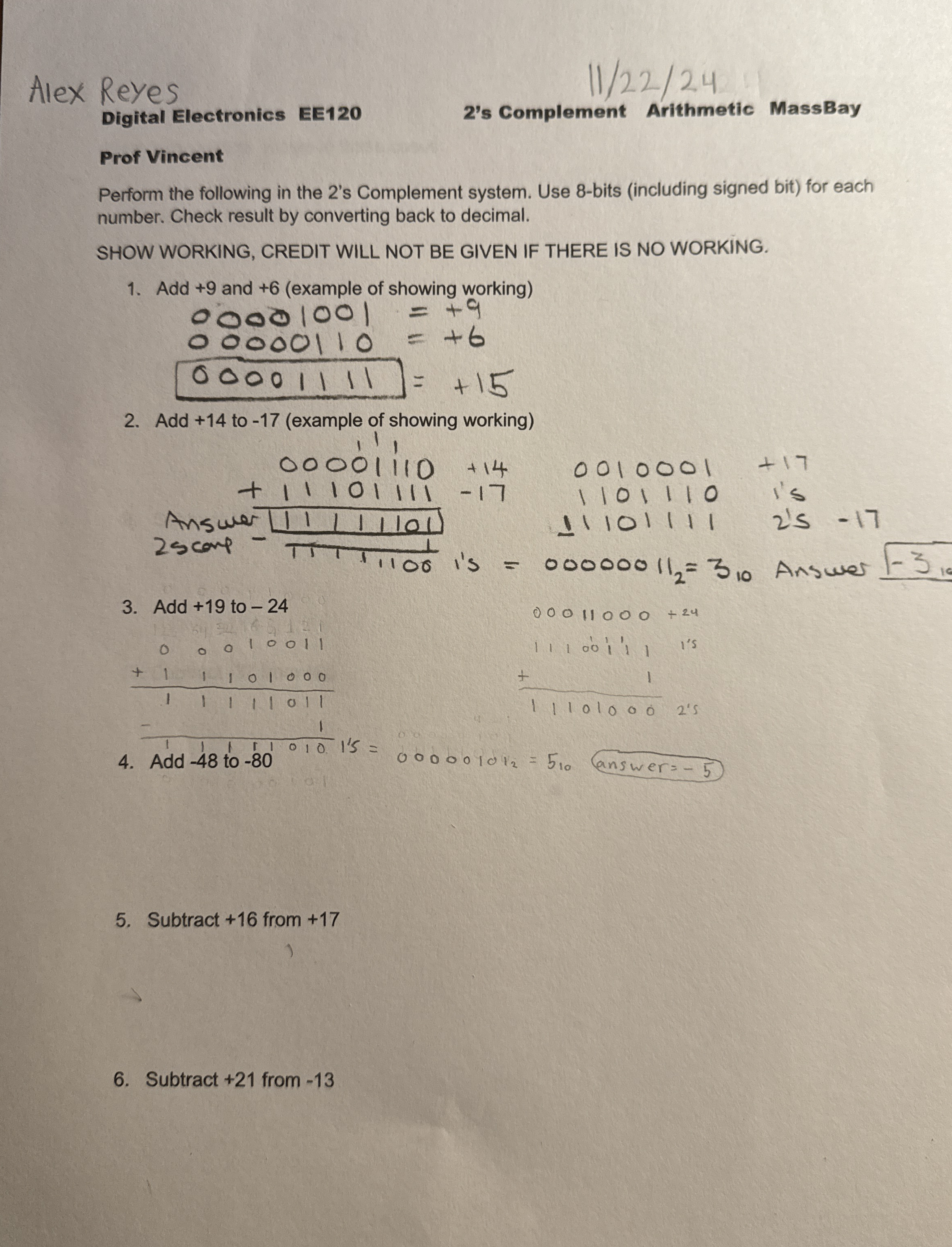 Alex Reyes 1 1 2 2 ? 2 4 Digital Electronics EE 1