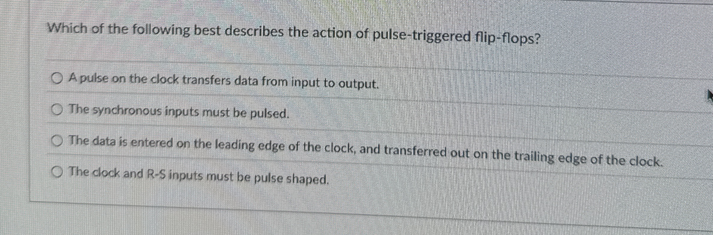 Which of the following best describes the action