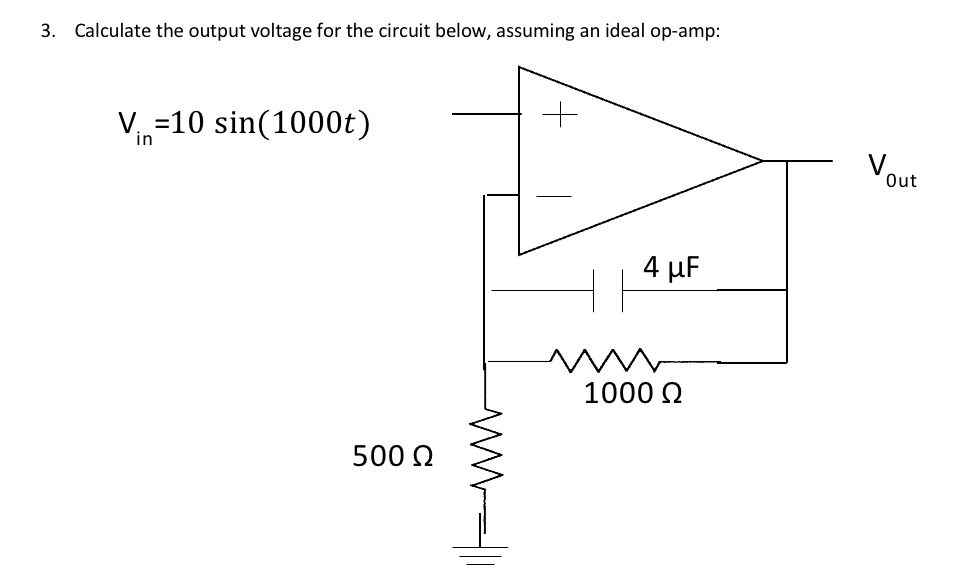 Calculate the output voltage for the circuit