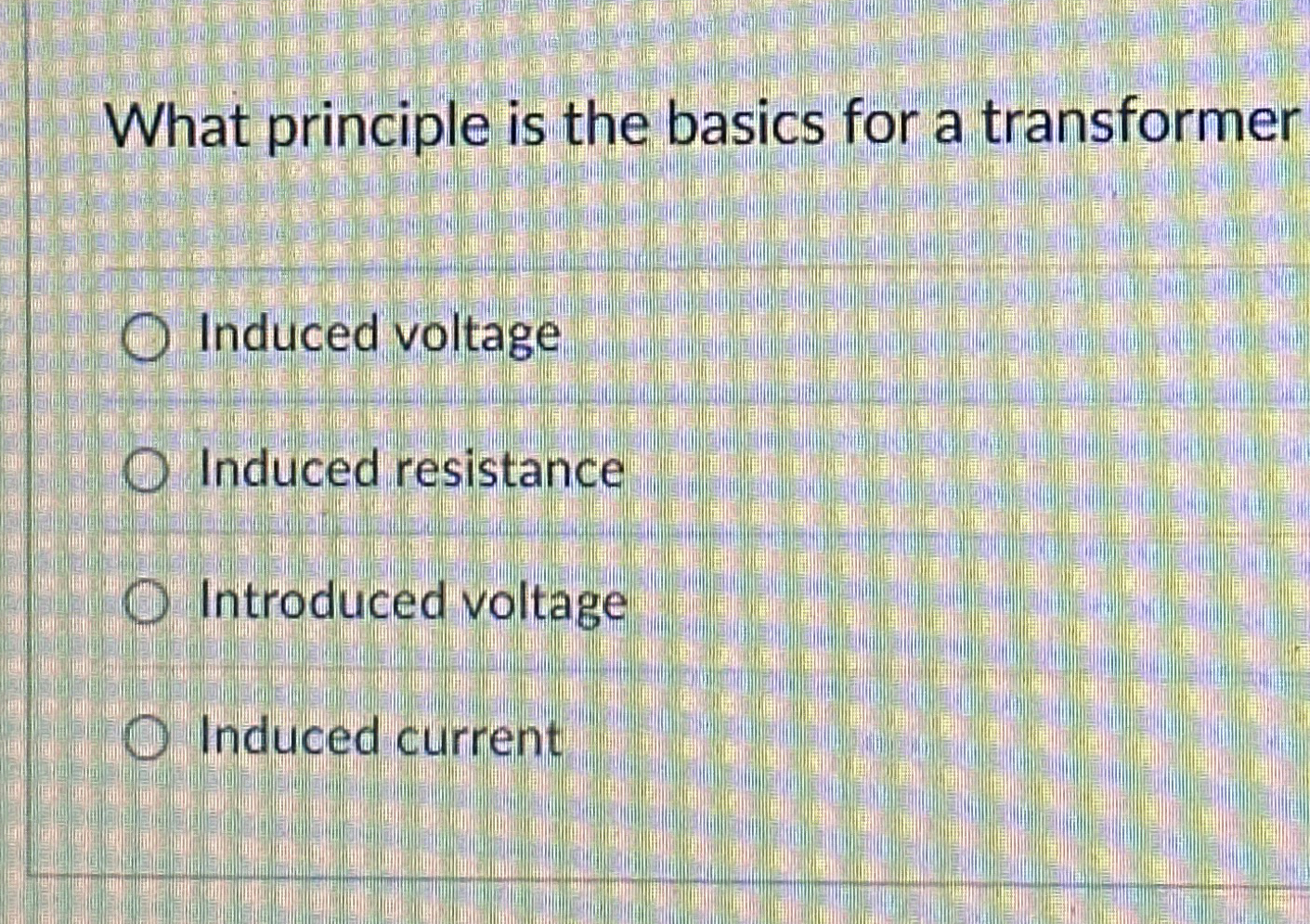 What principle is the basics for a transformer