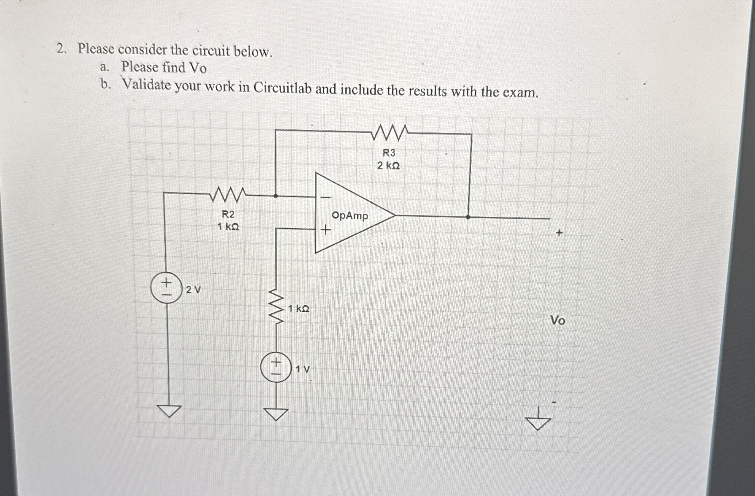 Please consider the circuit below. a . Please