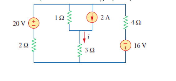 Using the superposition method, calculate the