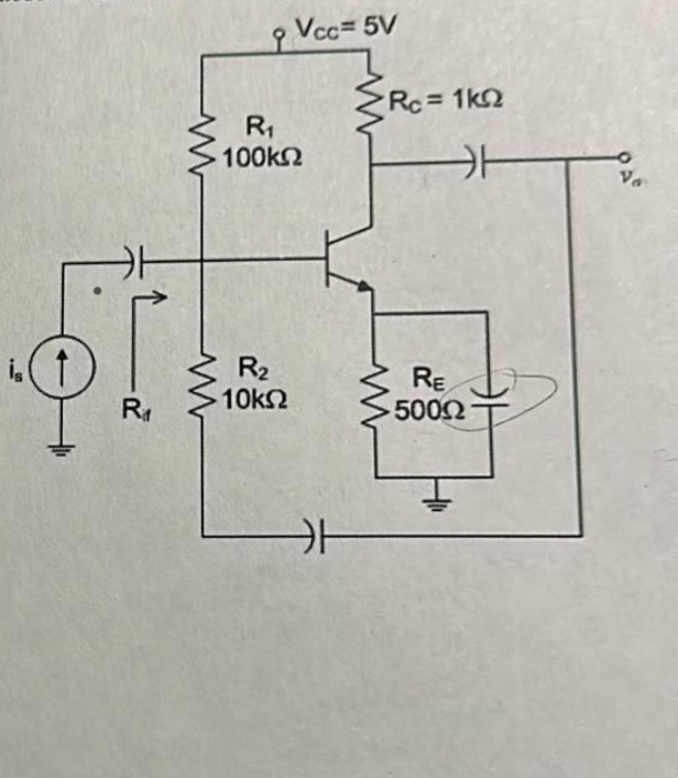 Draw this feedback topology B = 1 0 0 Vbe = 0 . 7