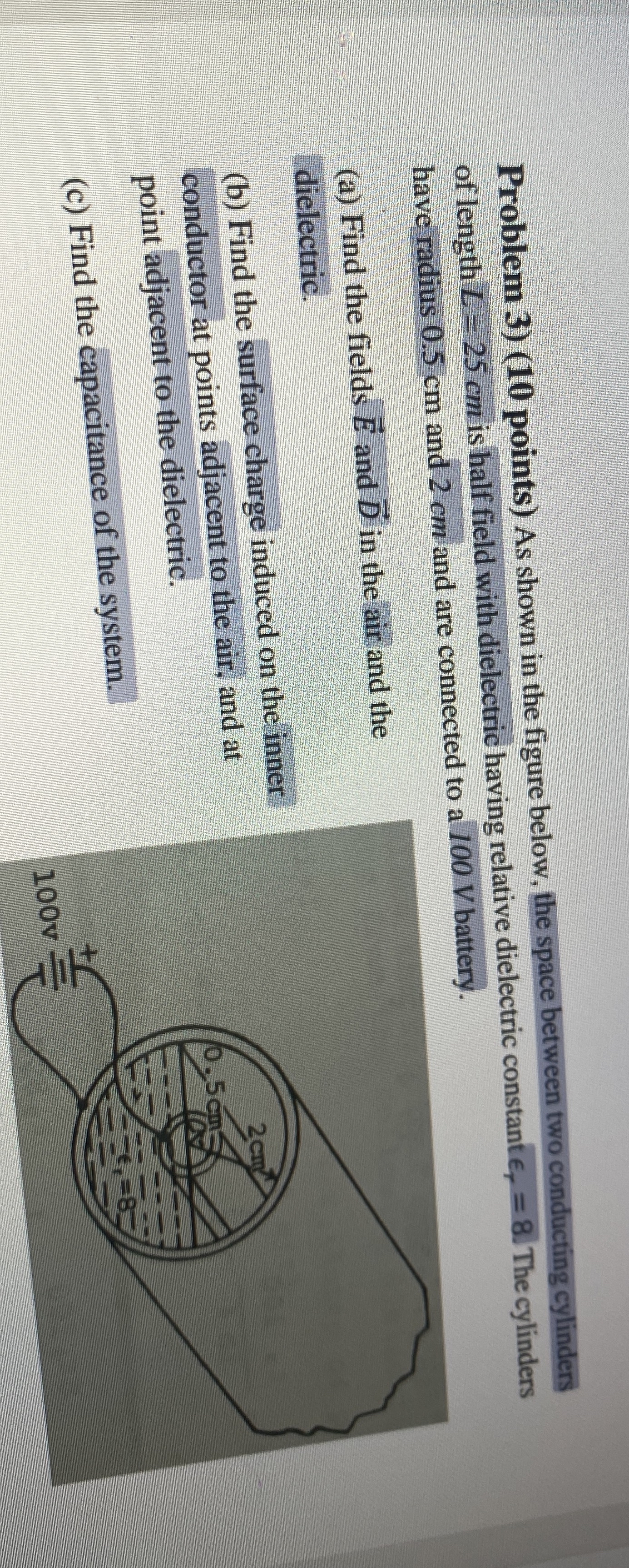 Problem 3 ) ( 1 0 points ) As shown in the figure
