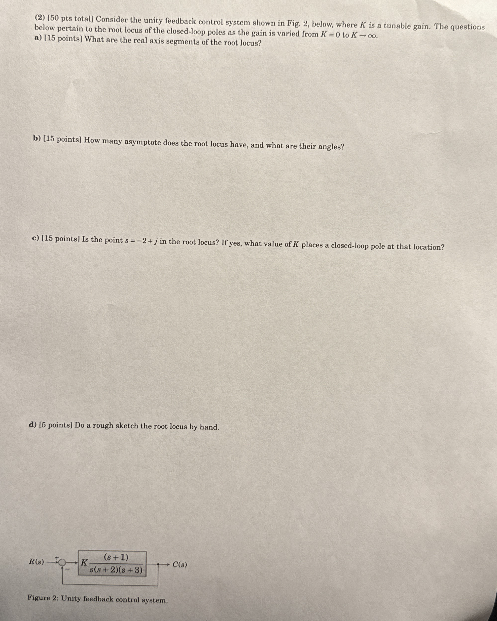 ( Automatic Controls Homework Help Please ) 2 ) [