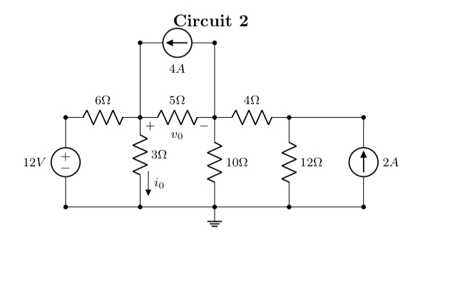 For Circuit 2 , answer the following: ( a )