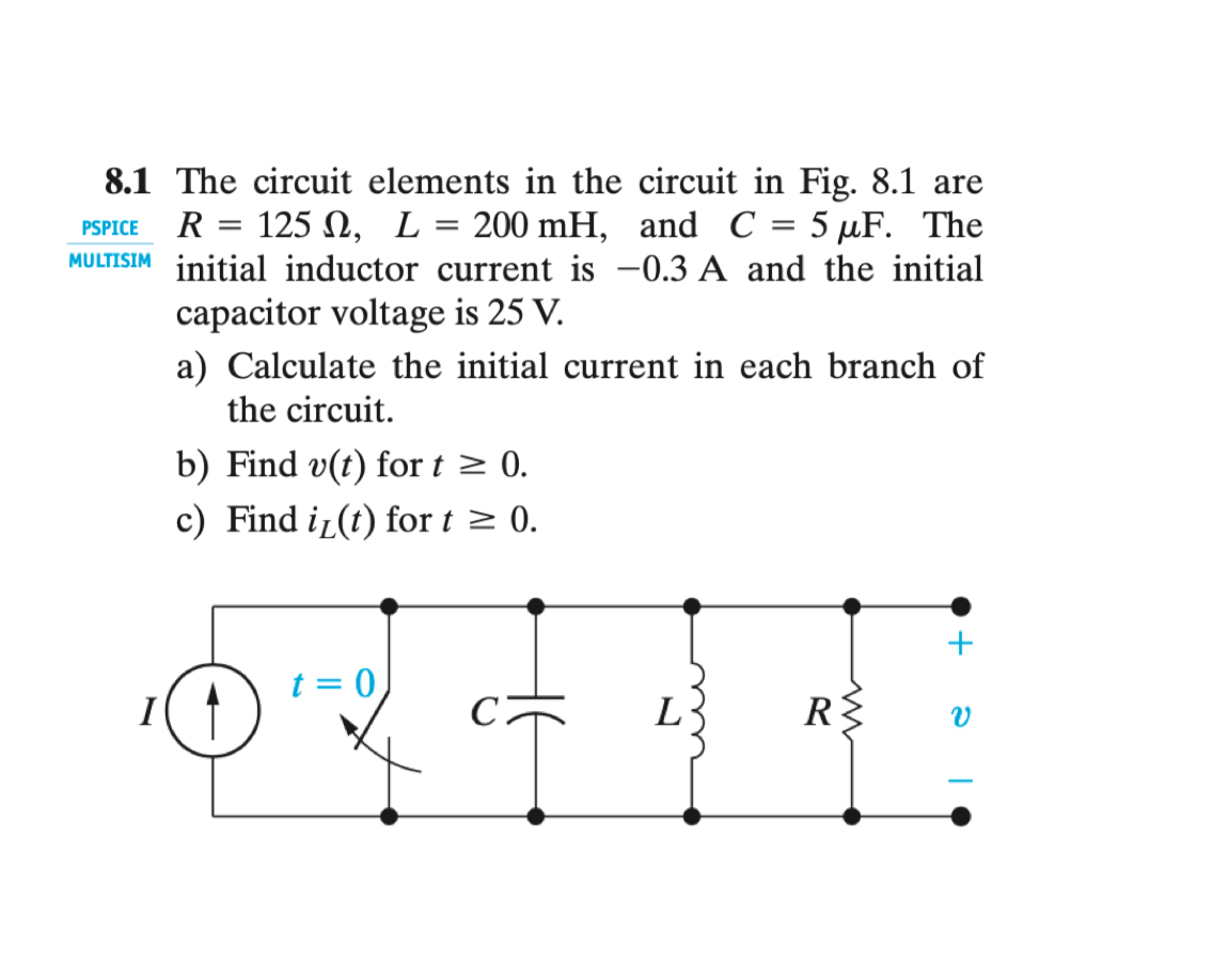 8 . 1 The circuit elements in the circuit in Fig.
