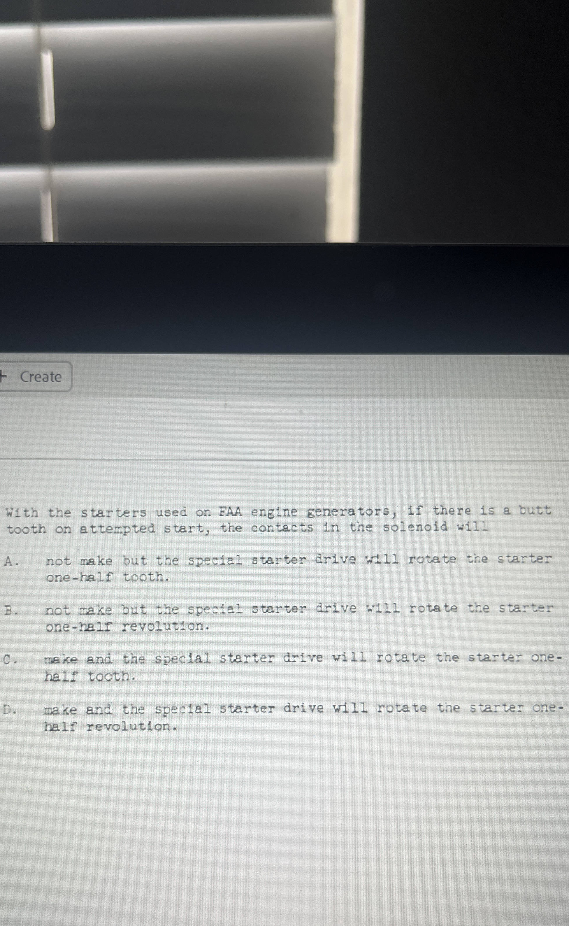 W 1 th the starters used on FAA engine