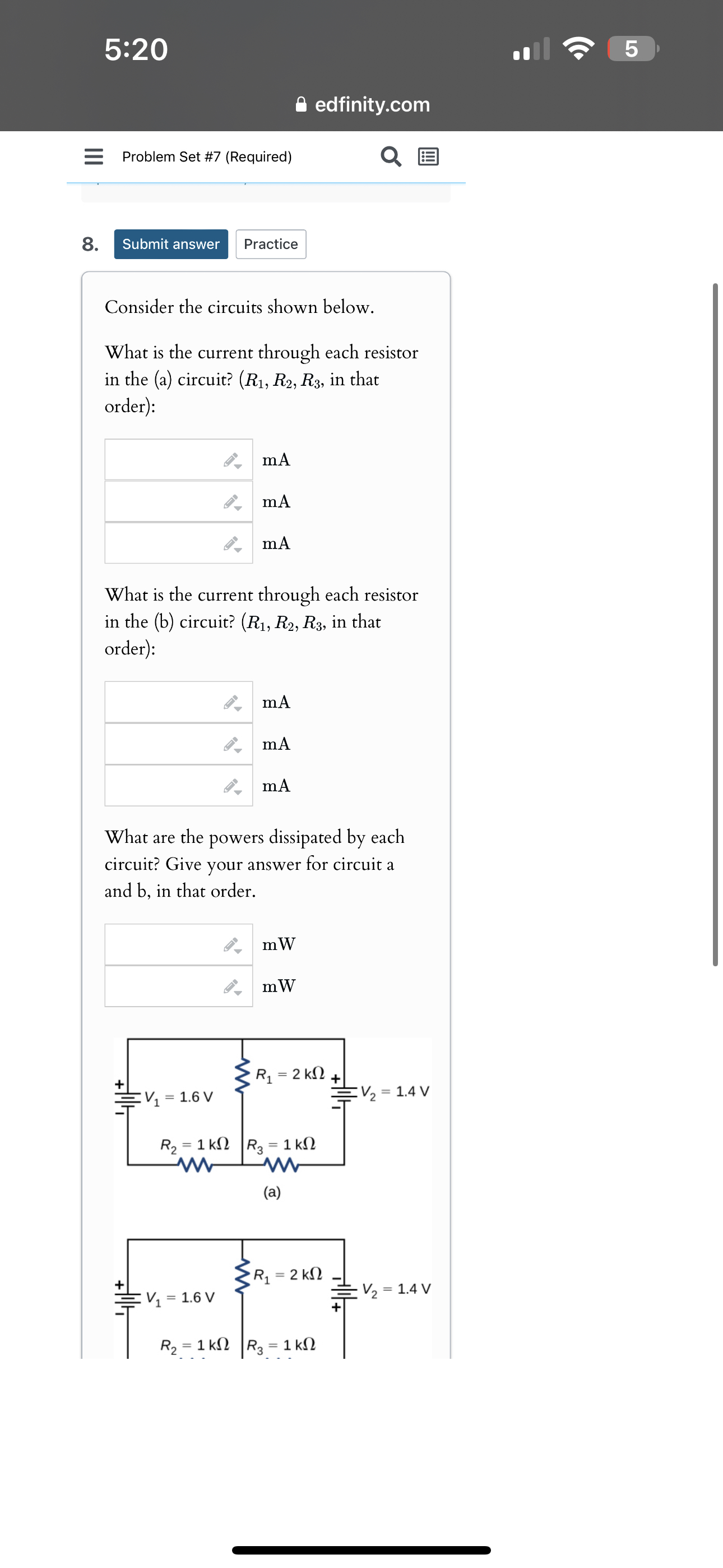 5 : 2 0 edfinity.com 8 . Practice Consider the