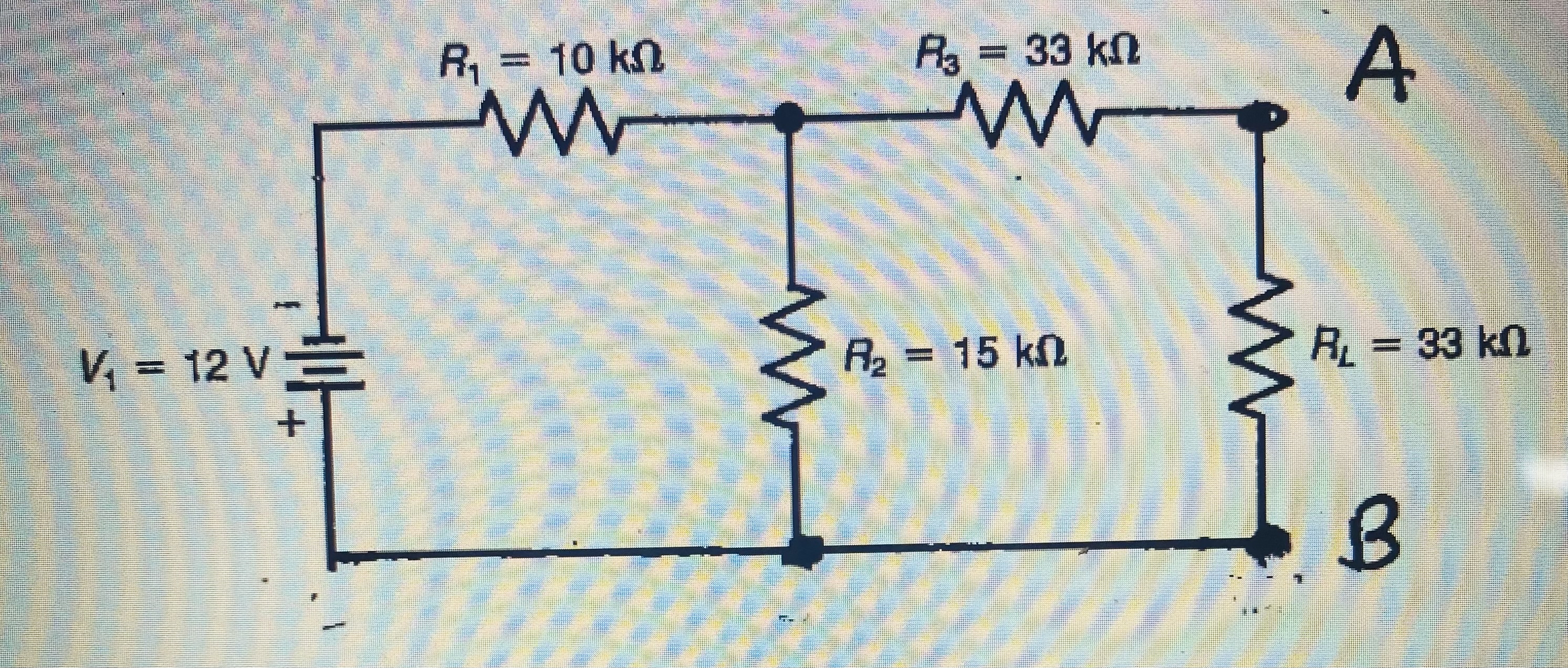 The thevenin voltage and resistance is