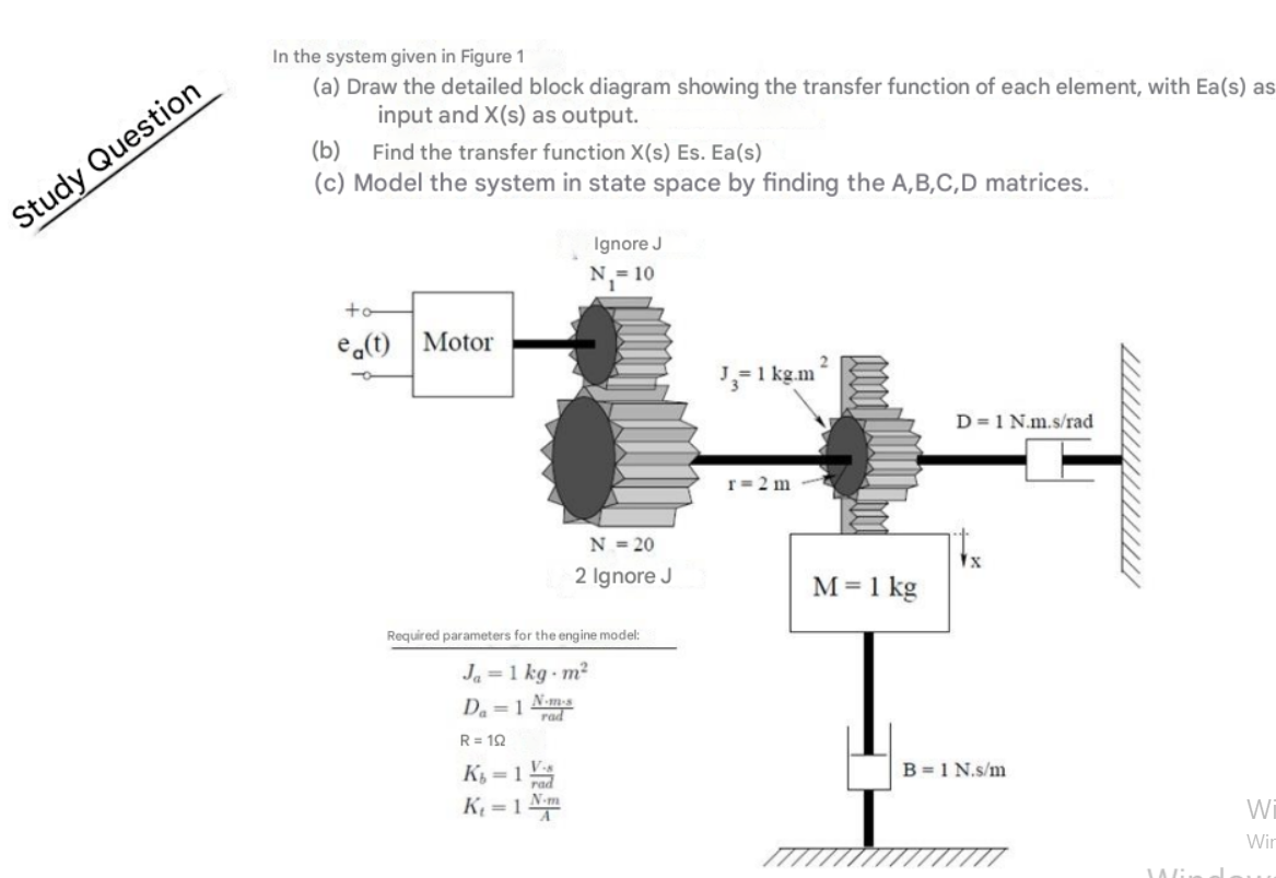 In the system given in Figure 1 ( a ) Draw the