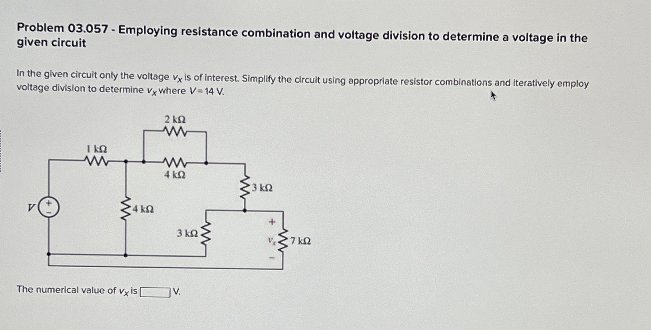 Problem 0 3 . 0 5 7 - Employing resistance