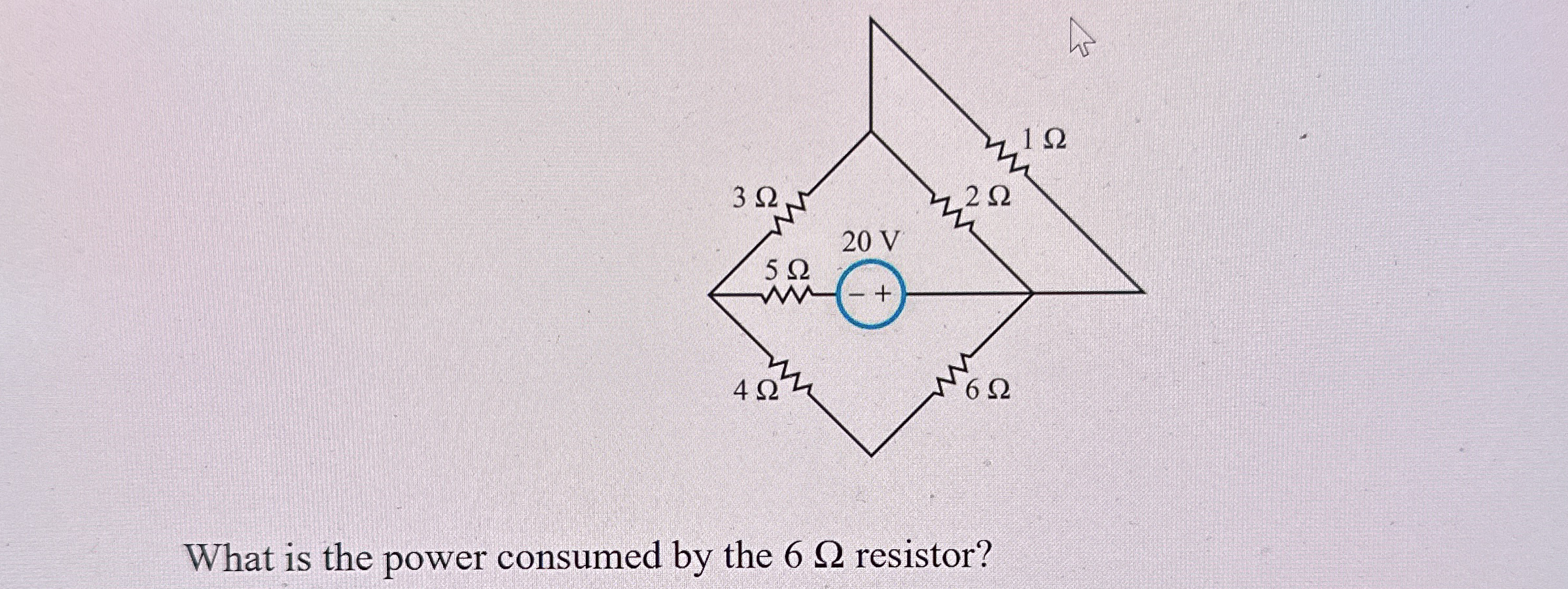What is the power consumed by the 6 resistor?