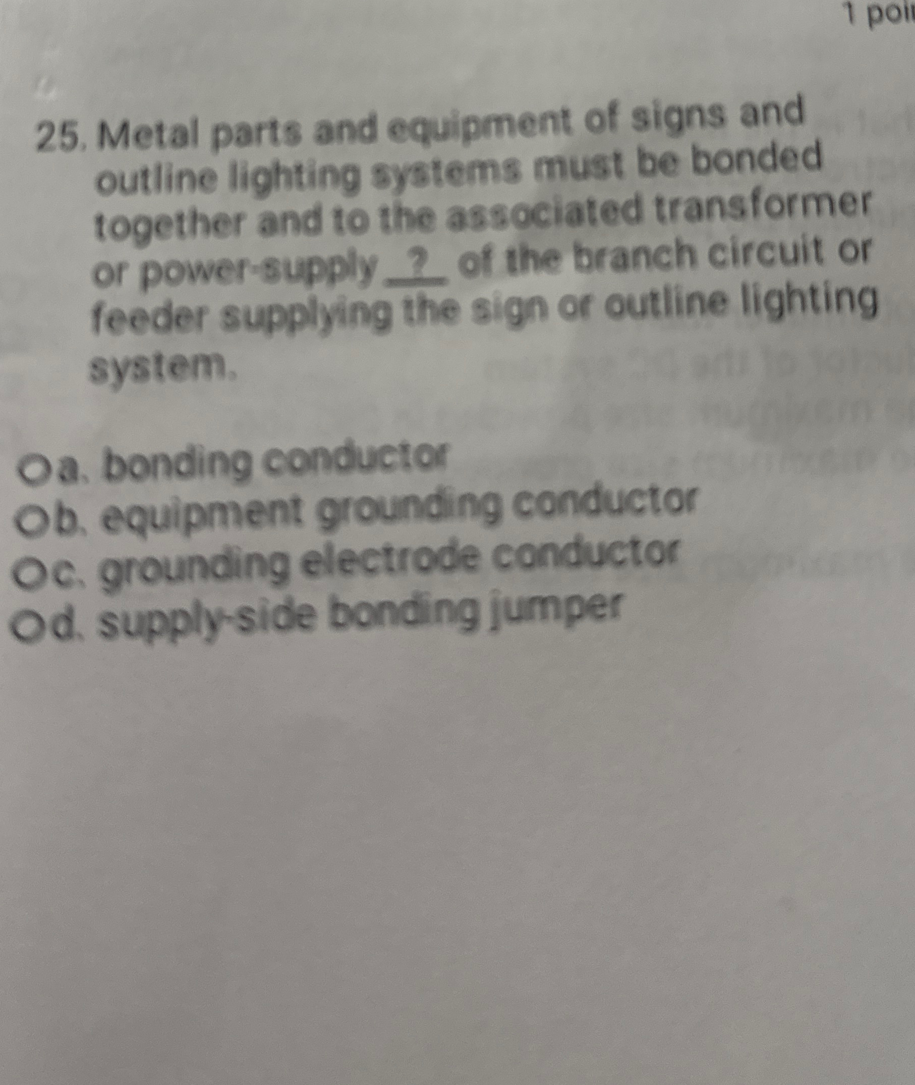 1 poil 2 5 . Metal parts and equipment of signs