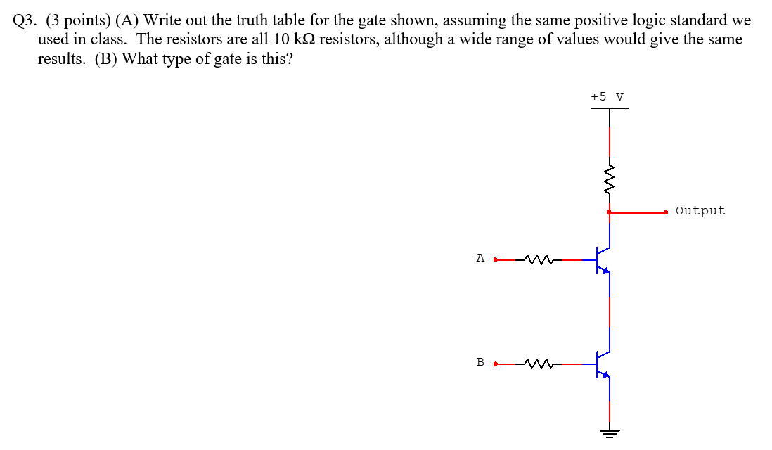 Complete the following electronics questions