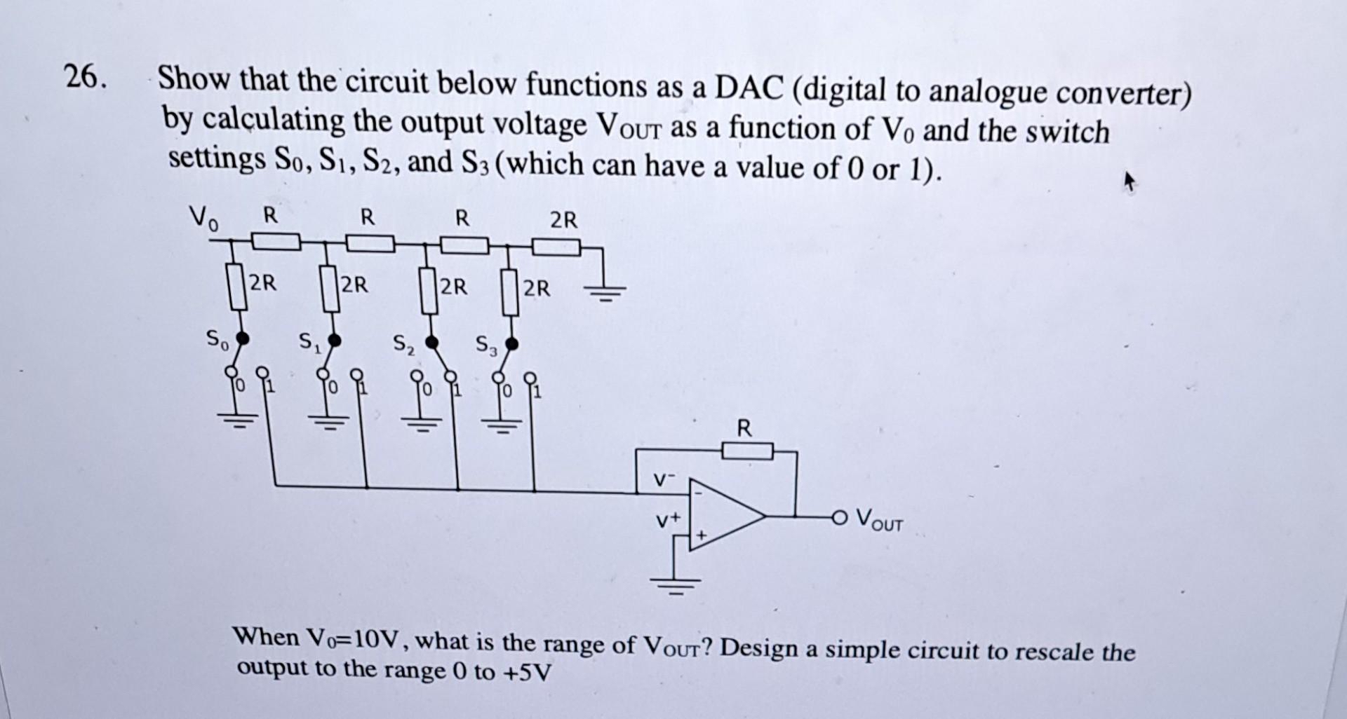2 6 . Show that the circuit below functions as a