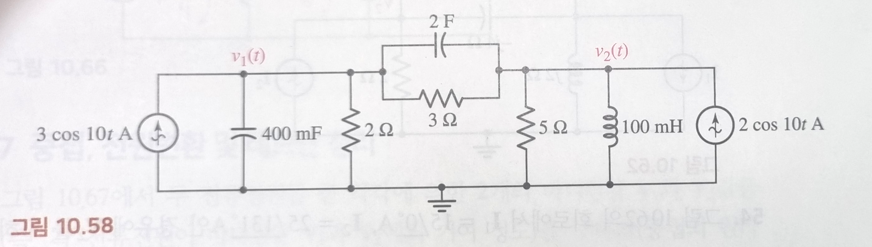 Q . Redraw the circuit using approiate phasors
