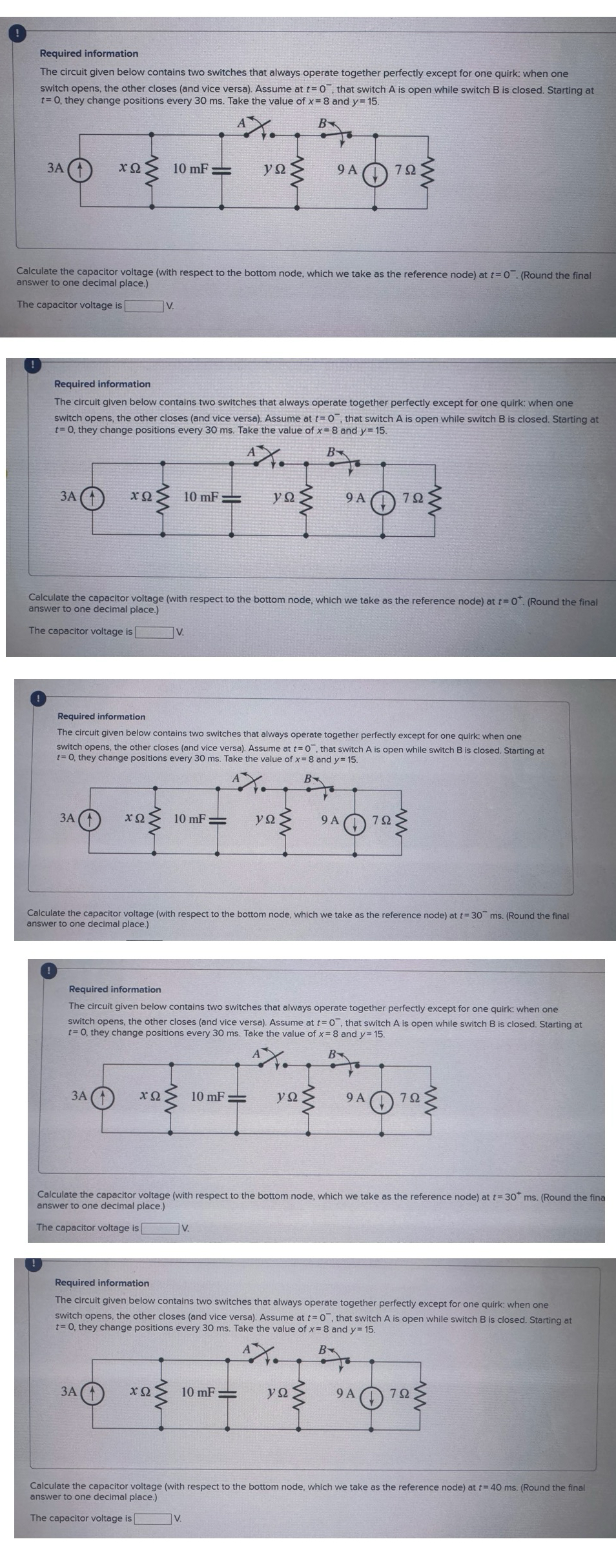 ( 1 ) Part A The circuit given below contains two