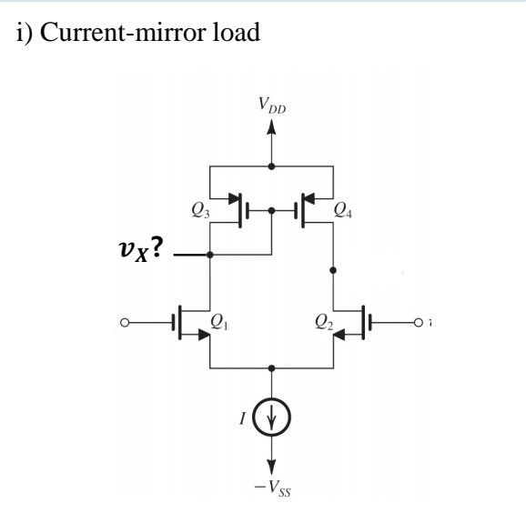 i ) Current - mirror load