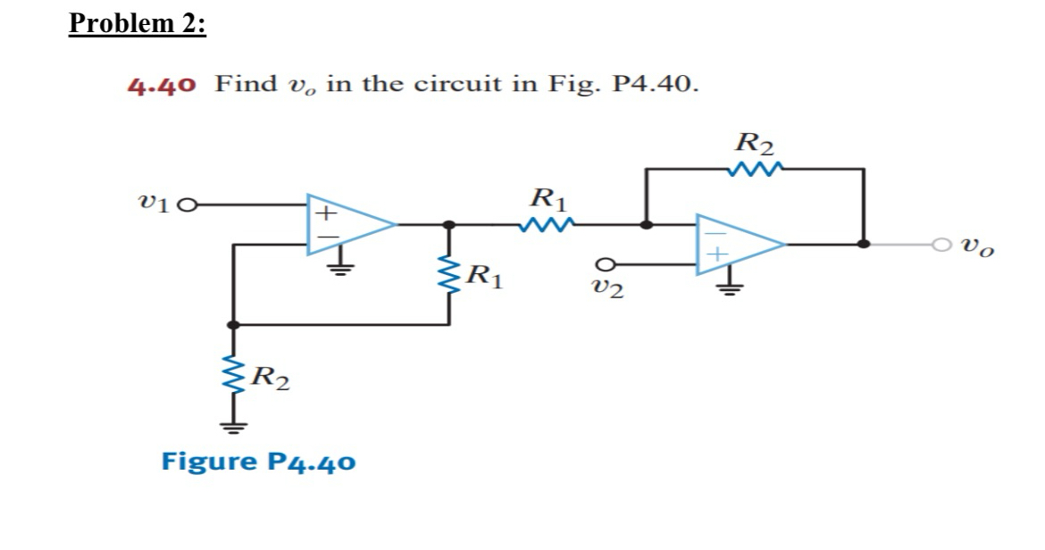 Problem 2 : 4 . 4 0 Find v o in the circuit in