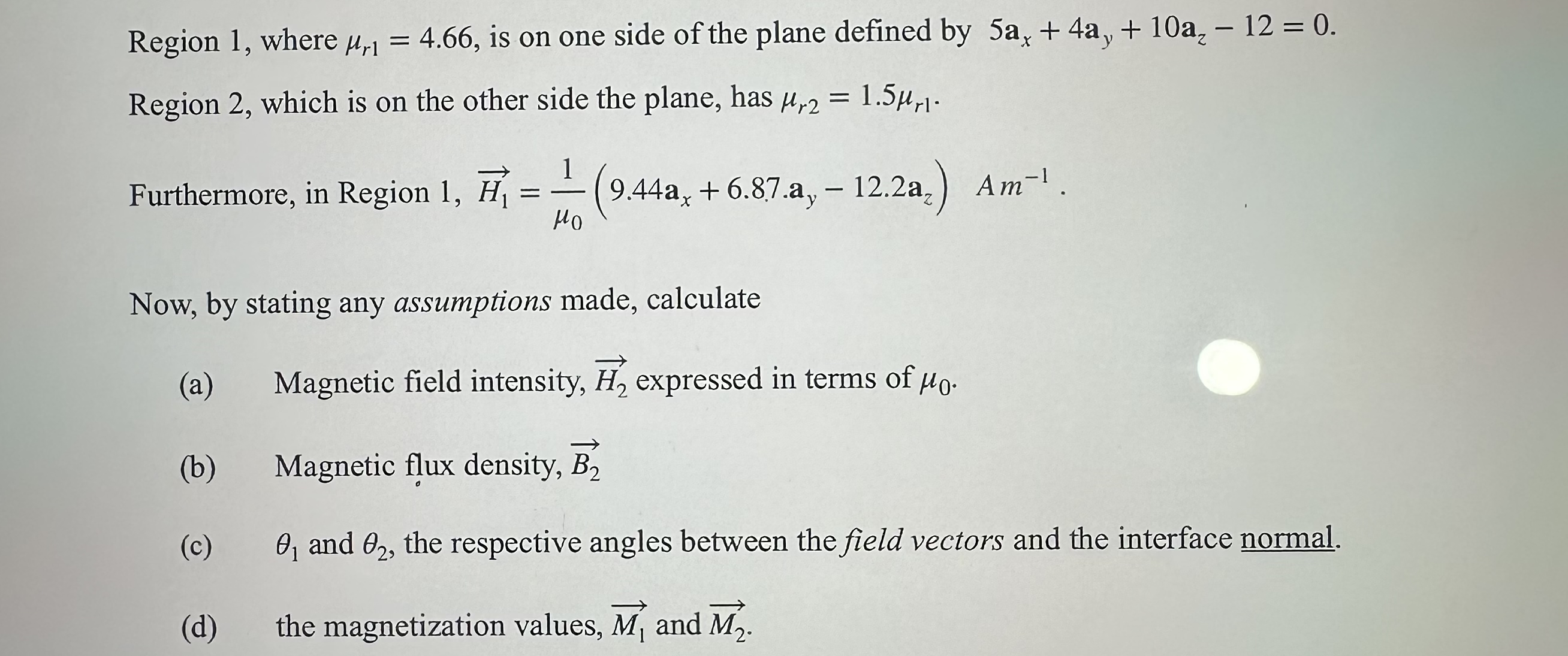 Region 1 , where r 1 = 4 . 6 6 , is on one side
