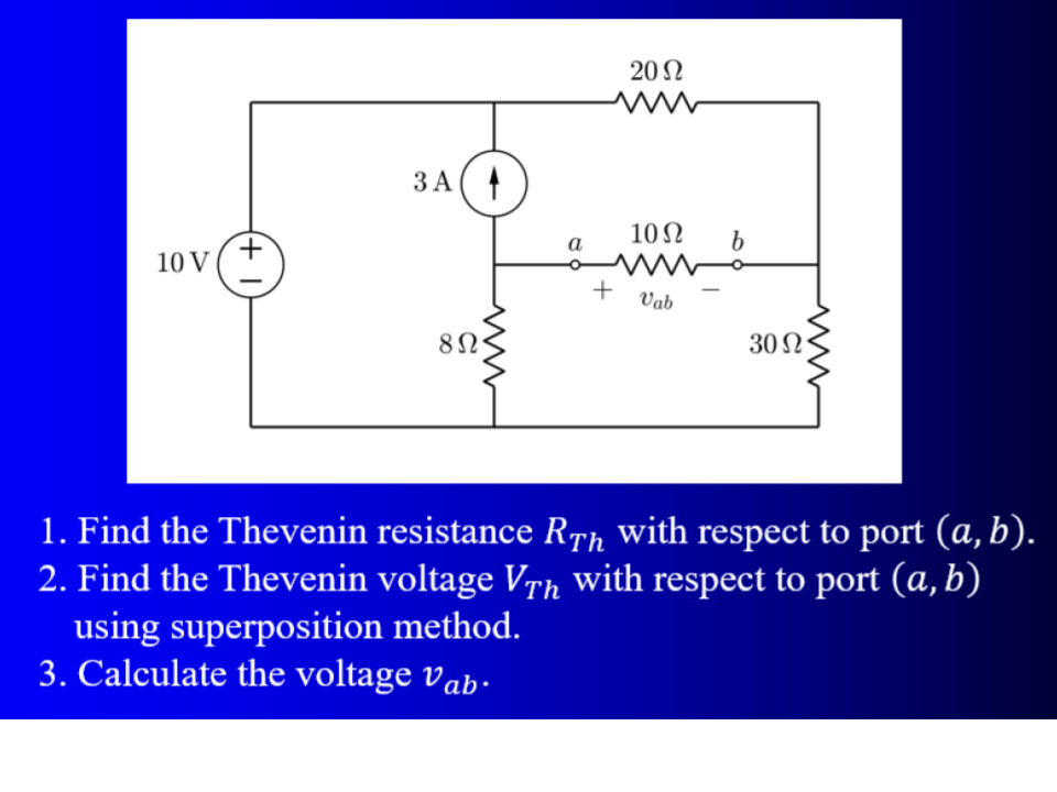 Find the Thevenin resistance R _ ( Th ) with