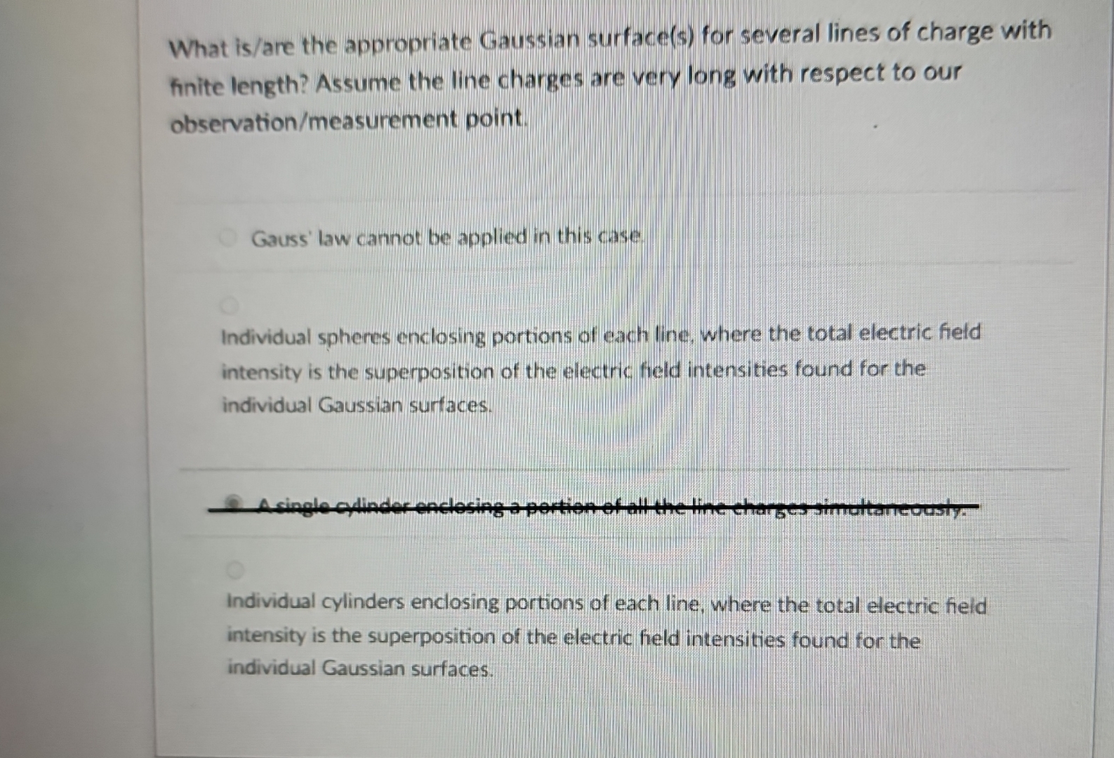 What is / are the appropriate Gaussian surface (