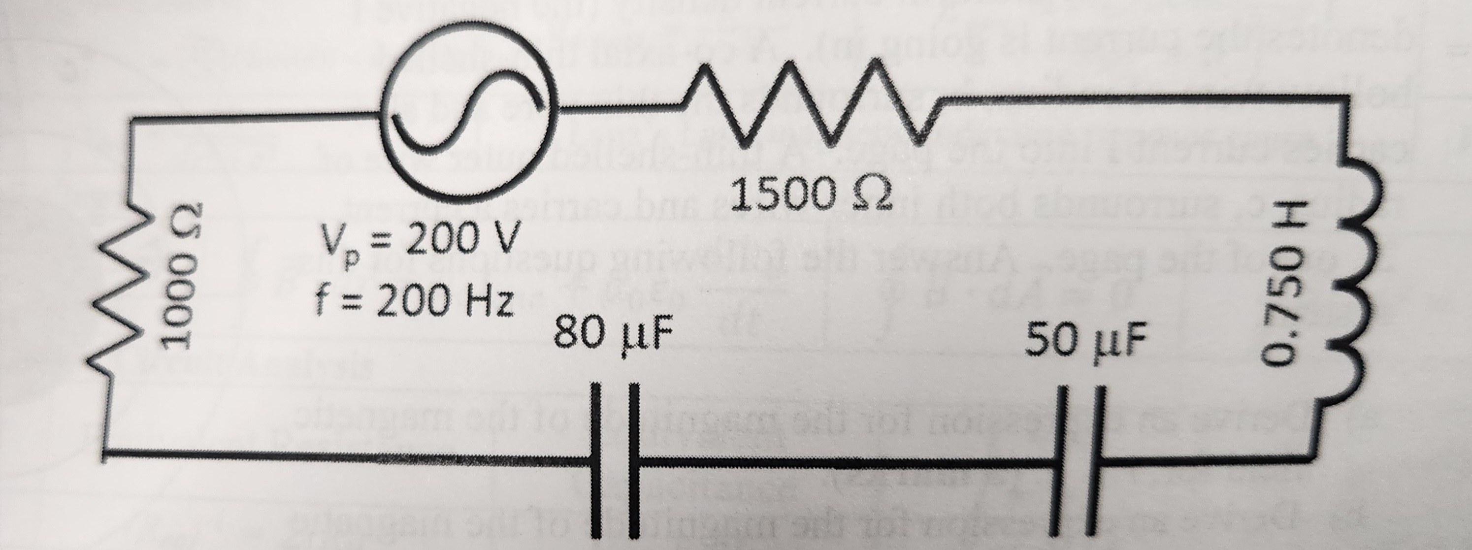 An AC circuit is constructed as shown. At t = 0 ,