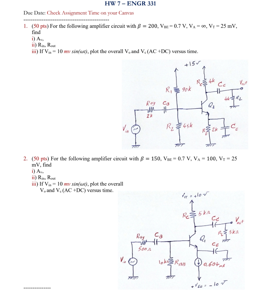 HW 7 - ENGR 3 3 1 Due Date: Check Assignment Time