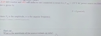 4 5 - k resistor and 4 0 I - m H inductor are
