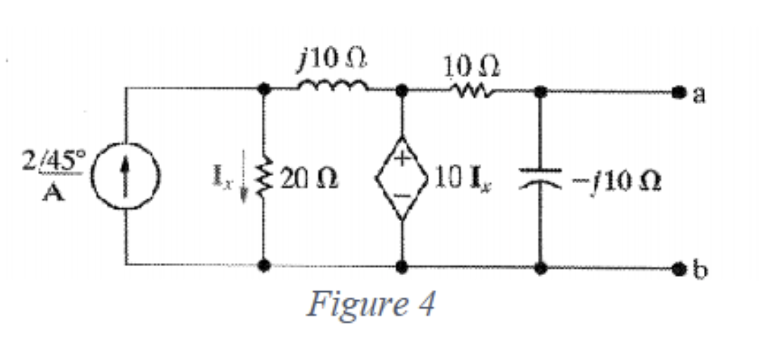 Figure 4 shows an AC circuit with a current -
