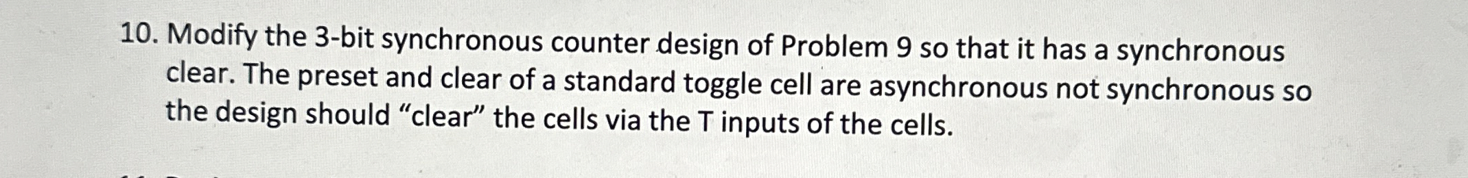 Modify the 3 - bit synchronous counter design of