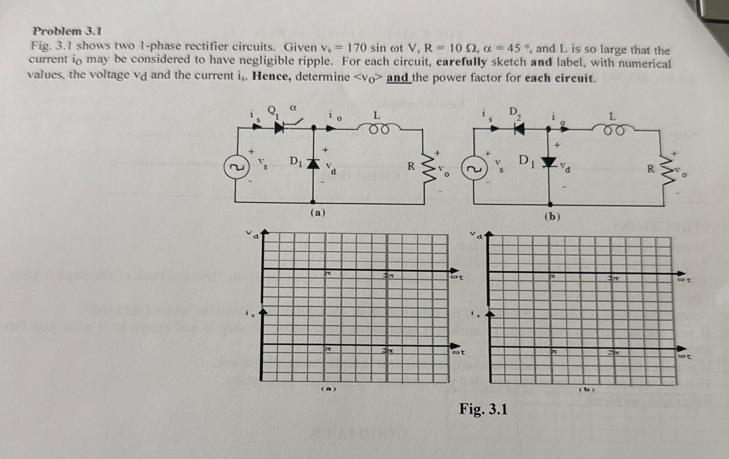 Problem 3 . 1 Fig. 3 . 1 shows two 1 - phase