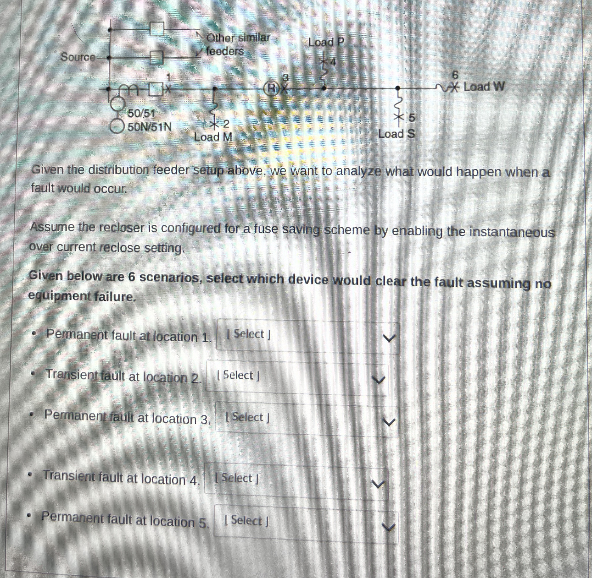 Given below are 6 scenarios select which device