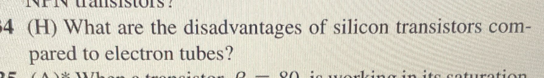 4 ( H ) What are the disadvantages of silicon