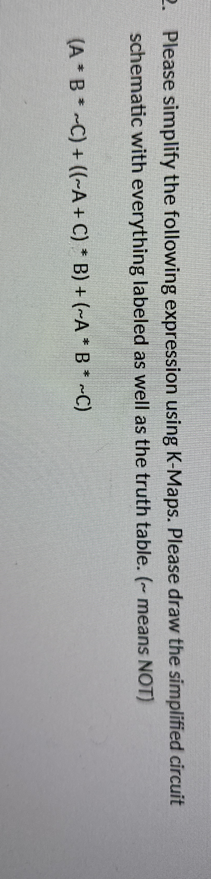 Please simplify the following expression using K
