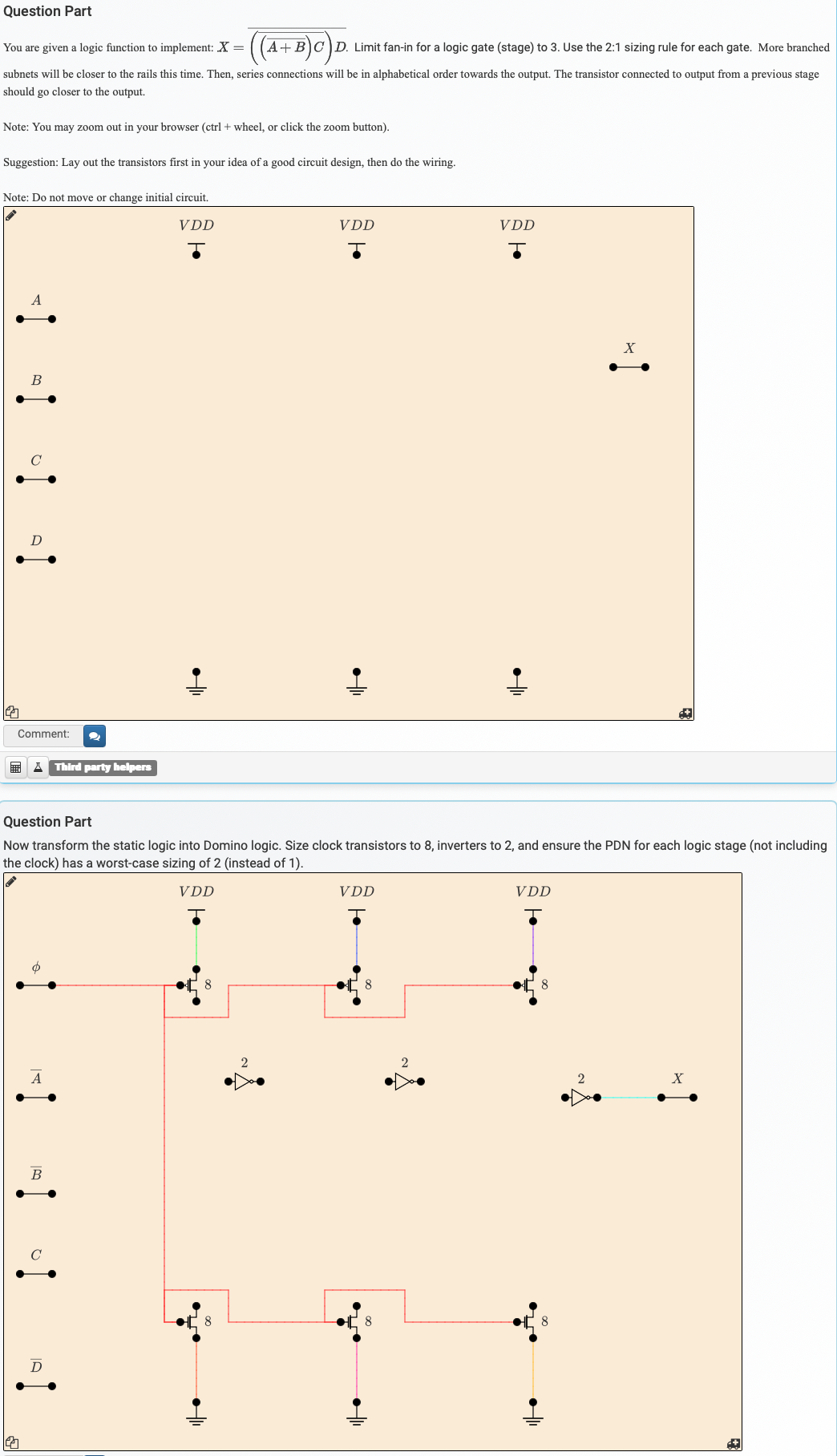Question Part You are given a logic function to