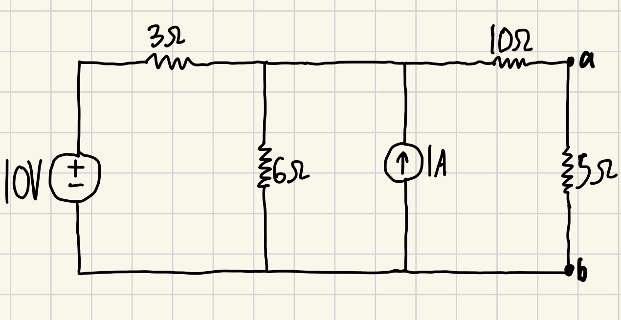 Find the current through 5 ohms using norton's